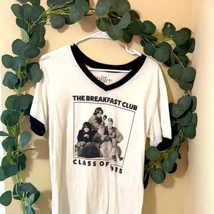 Cute breakfast club graphic tee shirt
